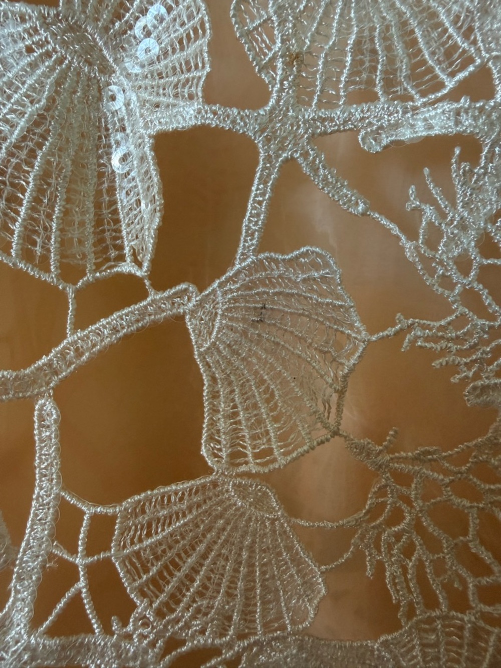 Retrofete White Lace Sea Shell Mini Dress - Picture 9 of 9